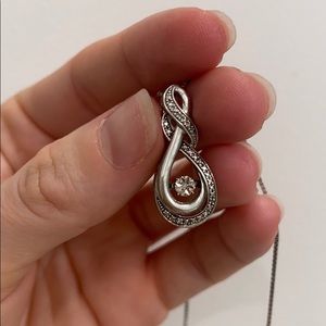 Sterling Silver 925 Diamond Necklace